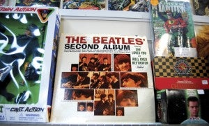 The Beatles' Second Album sits on a shelf in Collectivity on Fisher Street in downtown Salisbury. The collector's store has around 1,500 records.