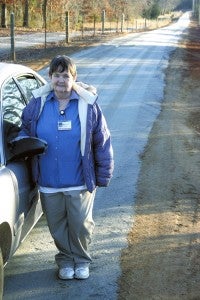 Sue Kepley says the repair of her driveway facilitated by co-workers at Novant Health Rowan Medical Center was the best Christmas present she’s ever received.  Susan Shinn, for the Salisbury Post.