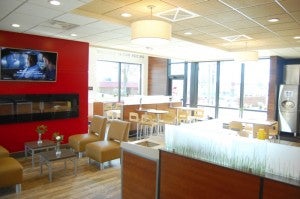 Wendy's on East Innes Street is reopen after being torn down and rebuilt. The redesign is more of a lounge atmosphere.