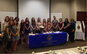 The photo above is of Cabarrus College’s newly inducted Phi Theta Kappa members, as well as, their officers and faculty advisors.