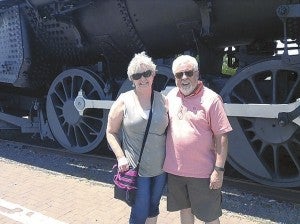 Linda and Glenn Morton of Maryville, Tennessee will also ride the train tomorrow to the Grand Canyon. Photo by David Freeze