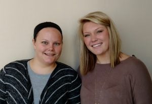 Carrie Kenney, left, and Erin Power, right, scholarship recipients. Submitted photo