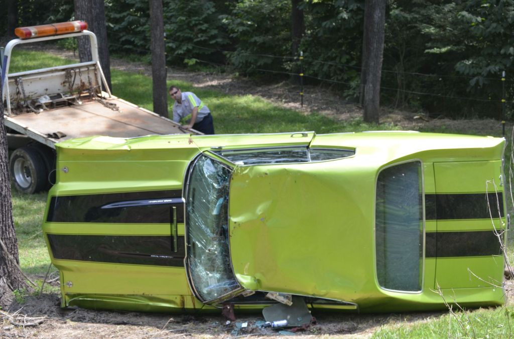 Man crashes, overturns classic car in twovehicle Sherrills Ford Road