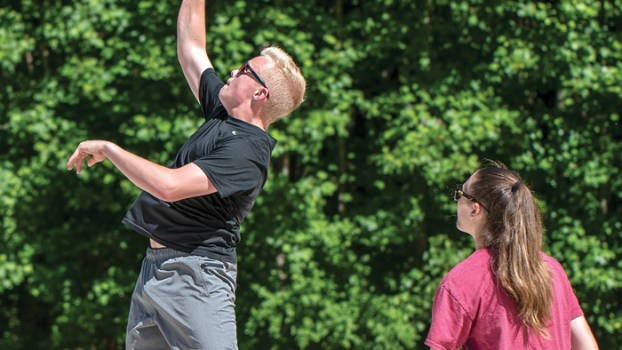 Day of Caring effort made beach volleyball courts a reality at South