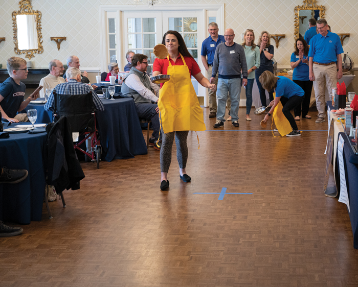 Salisbury Kiwanis members flip flapjacks to kick off pancake festival