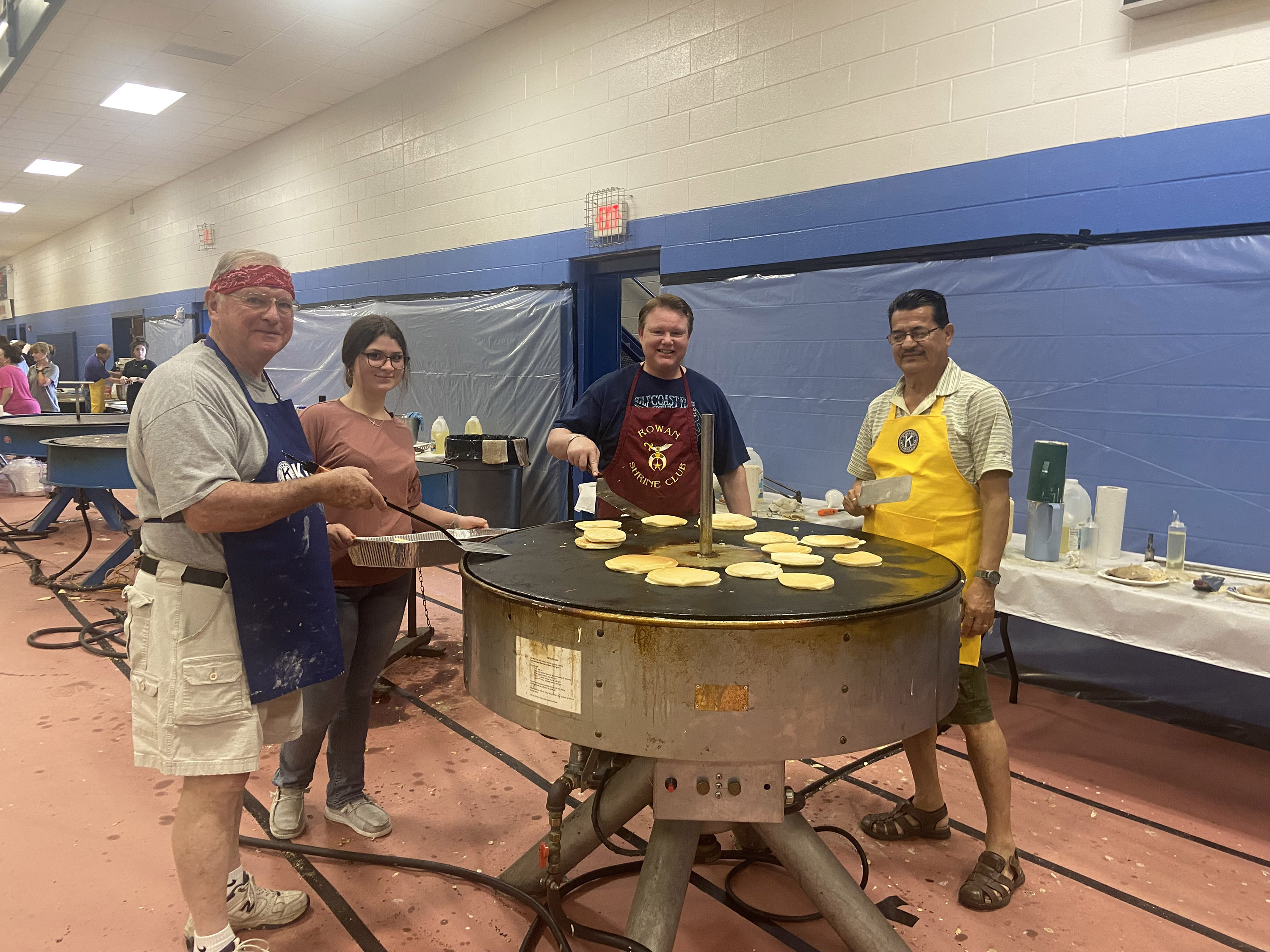 Pancake fans line up for Kiwanis Club's 65th annual festival