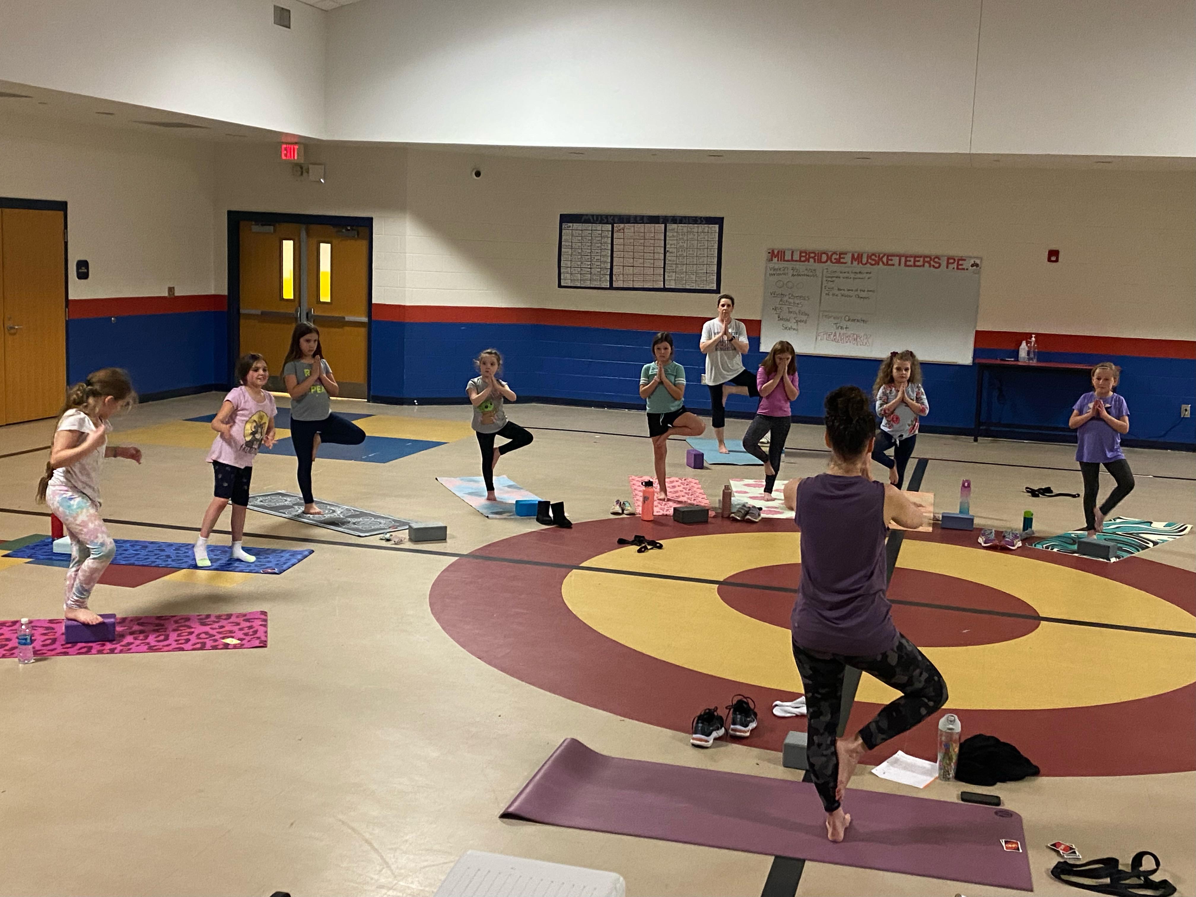 Millbridge Elementary yoga club is an outlet for students