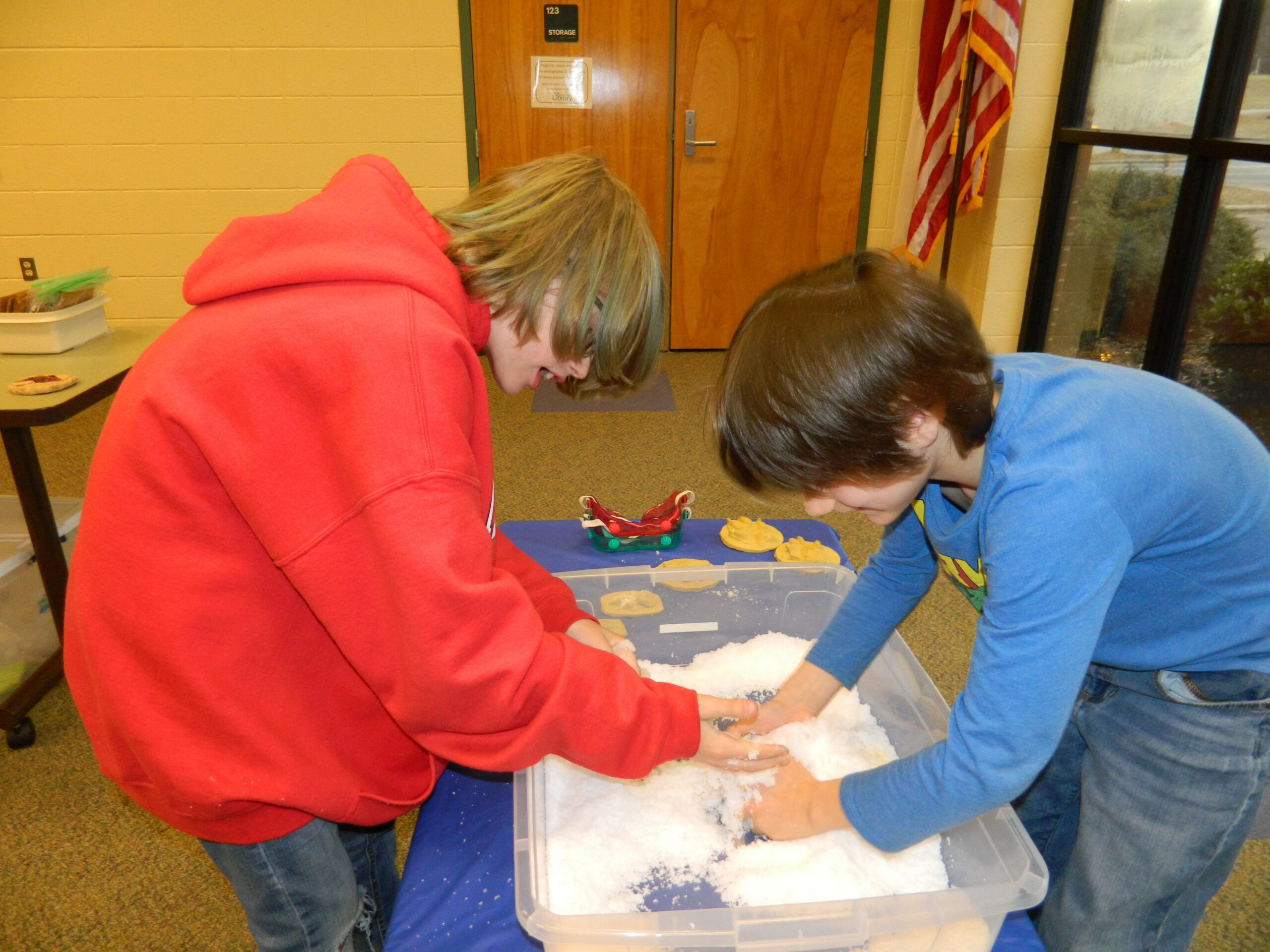 Snow day Children learn about animals in winter at library Salisbury